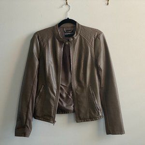 Express brown faux leather jacket